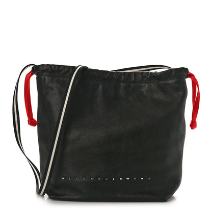 Alexander Wang ALEXANDER WANG Calfskin Small Wefty Drawstring Bucket Black 1 of 9