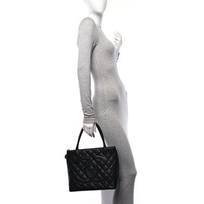 Chanel Caviar Quilted Medallion Tote Black 2 of 12