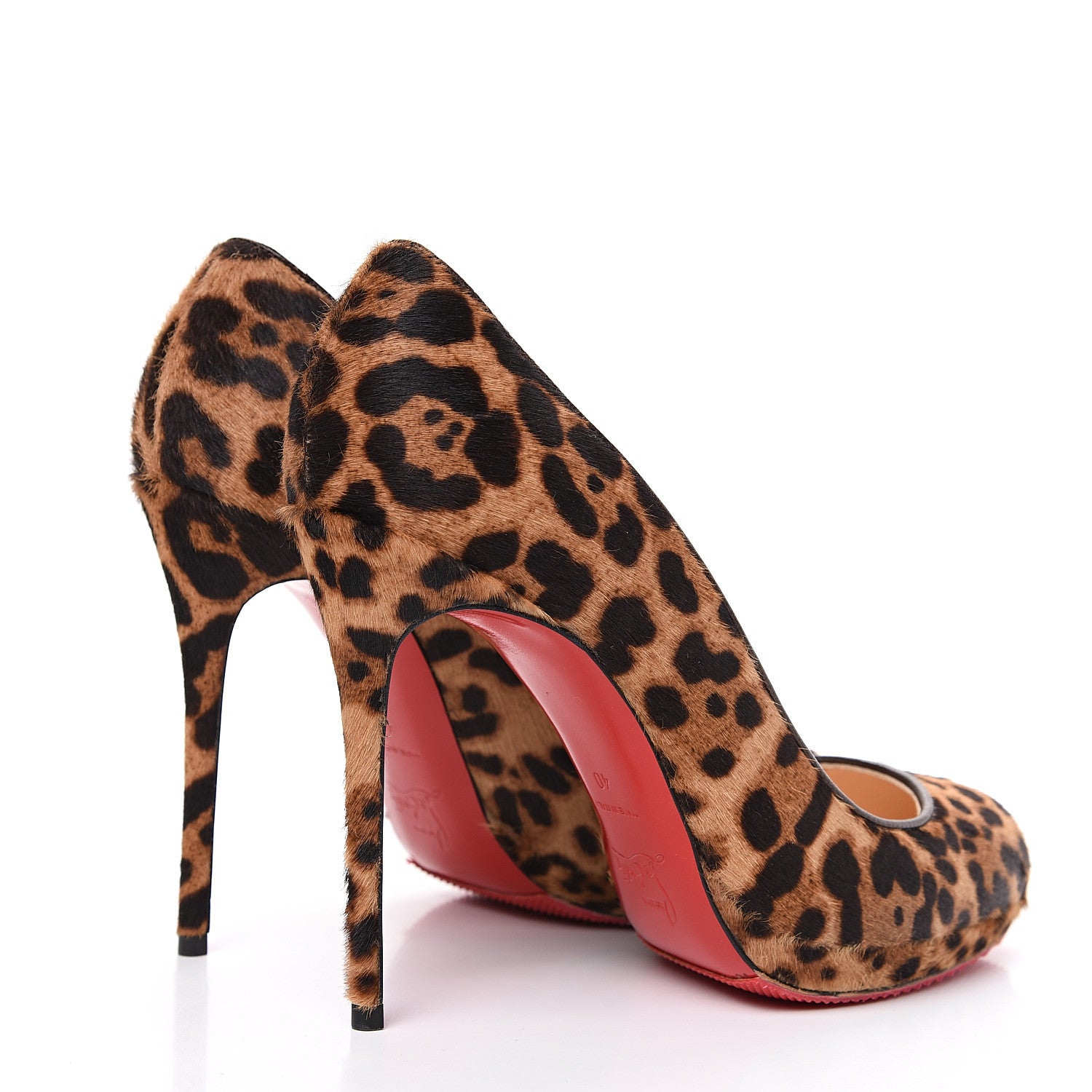 Christian Louboutin Calf Hair Leopard Print Filo 120 Pumps 40 Leopard Black 4 of 10