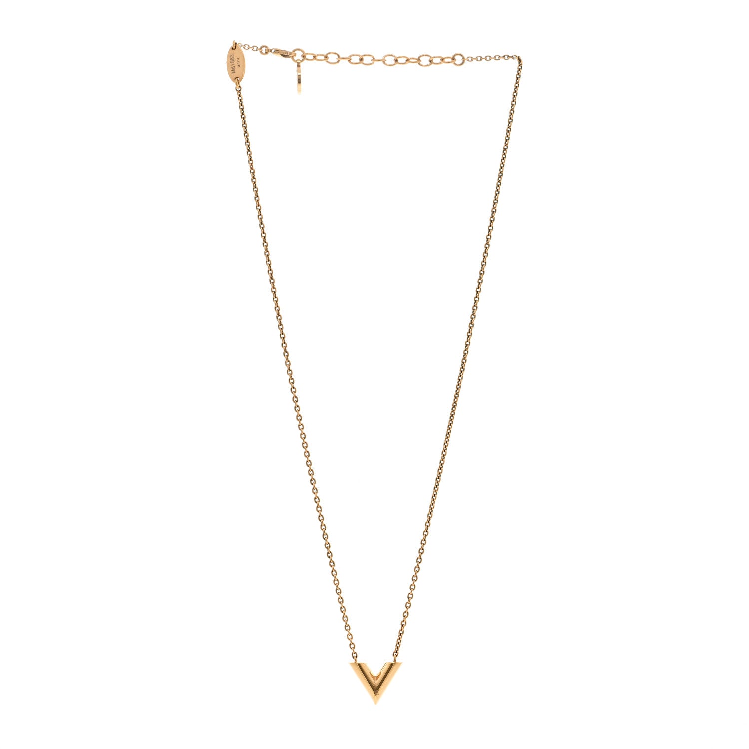 Louis Vuitton Essential V Necklace Gold 3 of 7