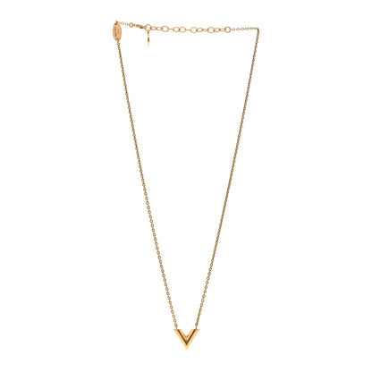 Louis Vuitton Essential V Necklace Gold 3 of 7