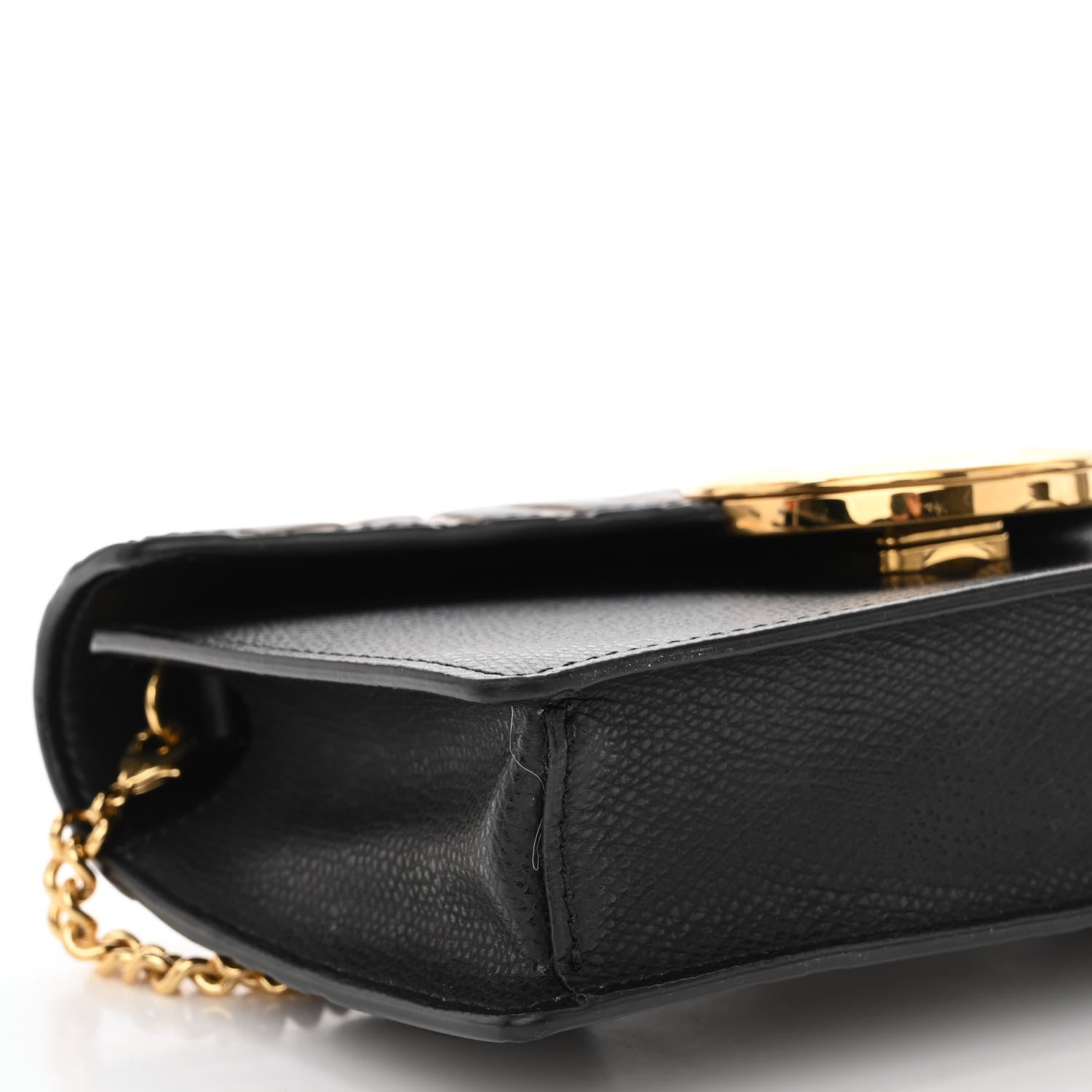 Fendi Vitello Liberty F is Fendi Bi-Color FF 1974 Embossed Envelope Belt Bag Maya Black 9 of 14