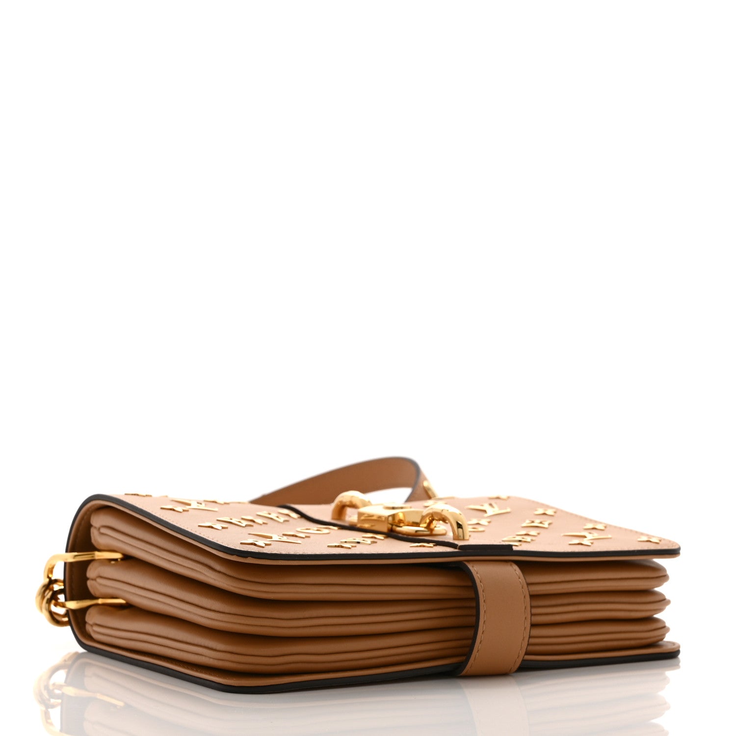 Louis Vuitton Calfskin Monogram Metal Rendez-Vous Camel 4 of 9