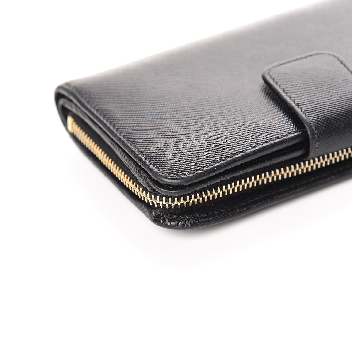 Prada Saffiano Metal Compact Wallet Black 11 of 13