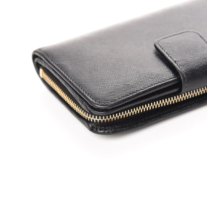 Prada Saffiano Metal Compact Wallet Black 11 of 13