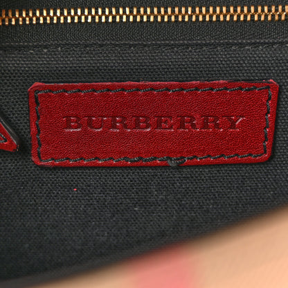 Burberry House Check Bridle Calfskin Small Abbott Crossbody Bag Red Claret 6 of 14