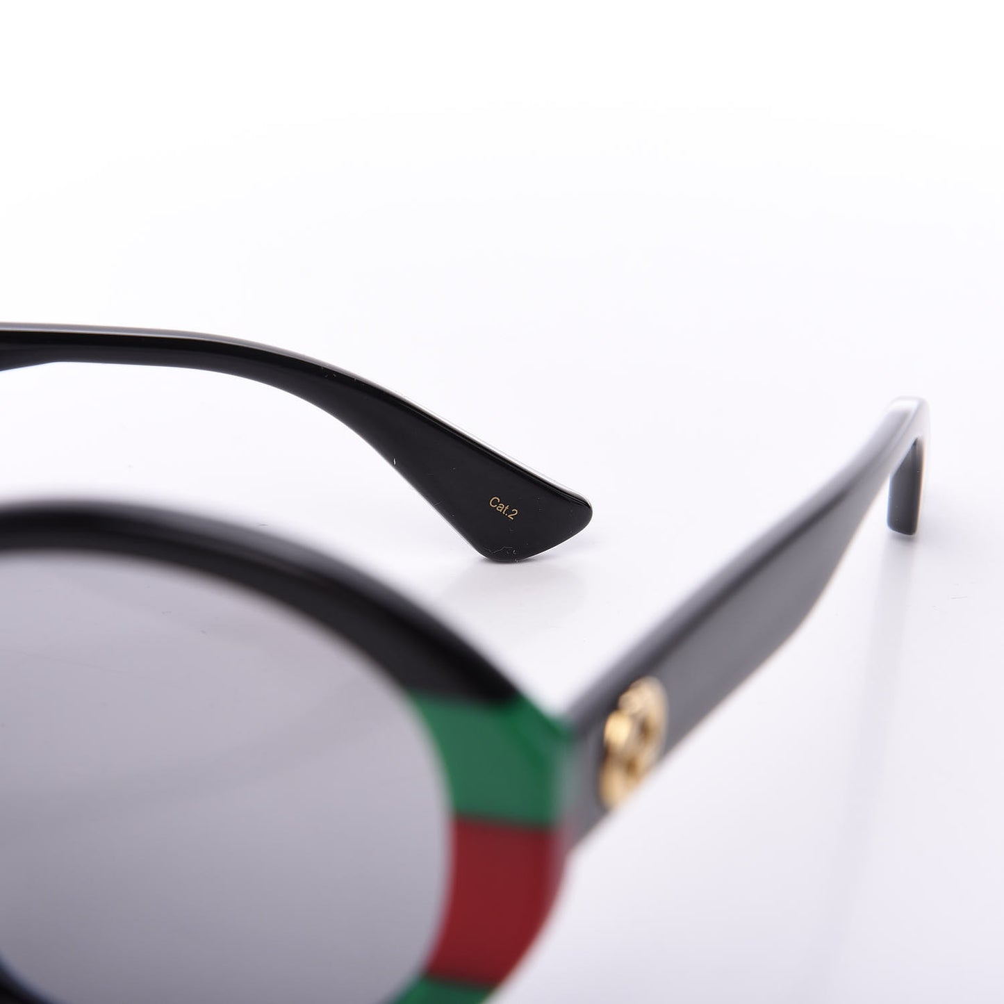Round Web Sunglasses GG0279SA Black Green
