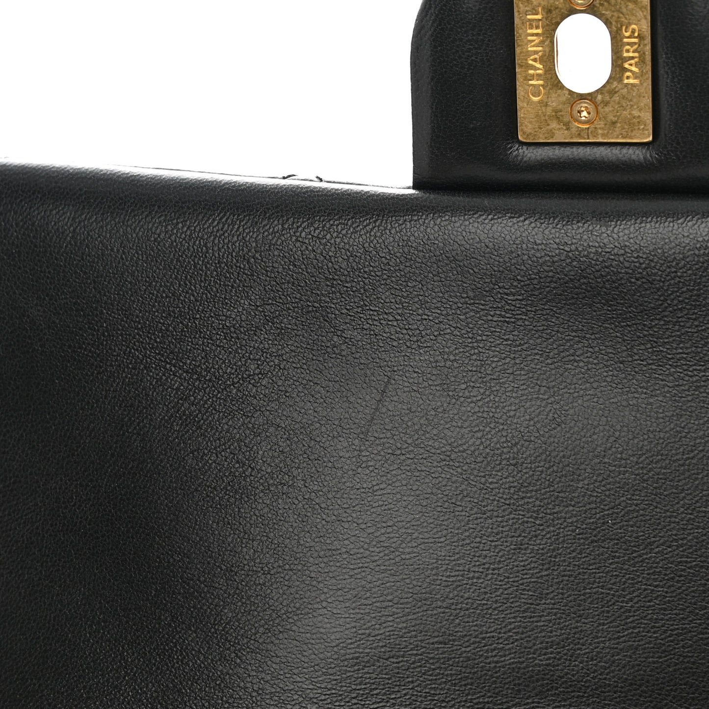 Lambskin Quilted Small Pillow Crush Flap Black