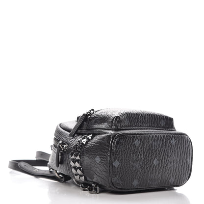MCM Visetos Studded X-Mini Bebe Boo Backpack Black 4 of 8
