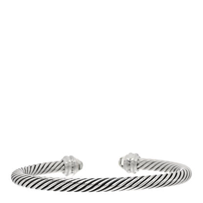 David Yurman Sterling Silver Diamond Prasiolite 5mm Cable Classics Princess Bracelet 2 of 3