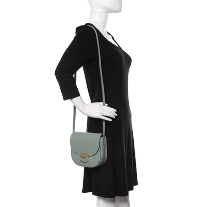 Celine Grained Calfskin Small Trotteur Jade 2 of 9