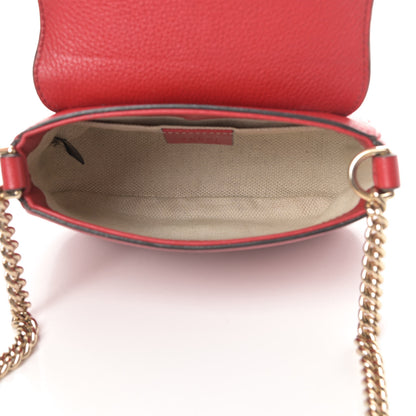 Gucci Pebbled Calfskin Small Soho Flap Crossbody Red 5 of 10