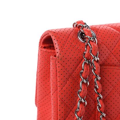 Chanel Lambskin Perforated Medium Flap Red 11 of 13