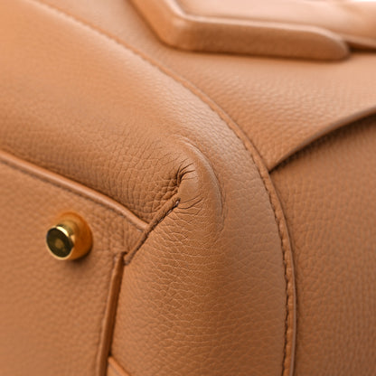Bottega Veneta Grained Calfskin Maxi Intrecciato Arco Caramel 7 of 10