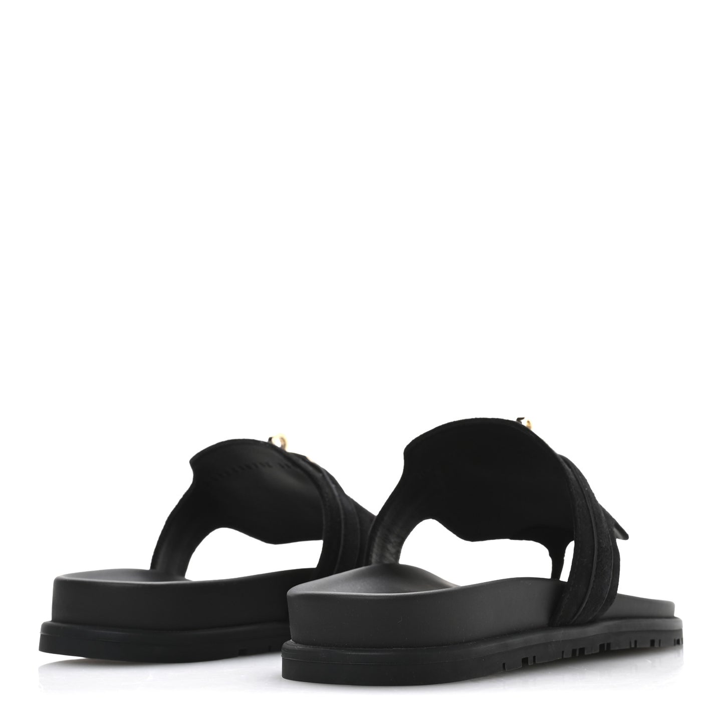 Suede Goatskin Womens Empire Sandals 38 Black