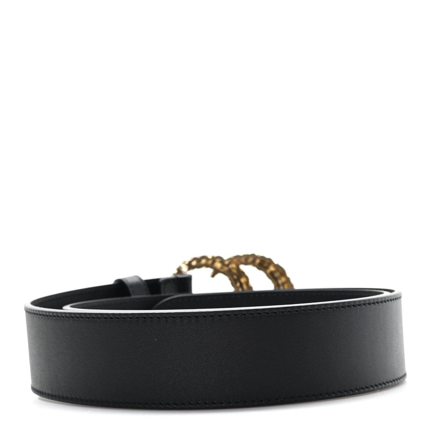 Gucci Moon Calfskin Scales Double G 40mm Belt 90 36 Black 2 of 4