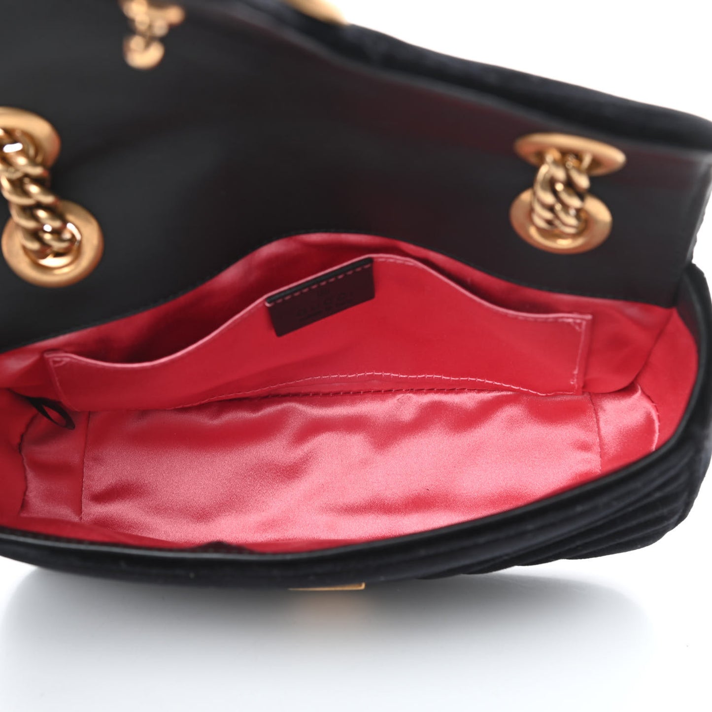 Velvet Matelasse Mini GG Marmont Shoulder Bag Black