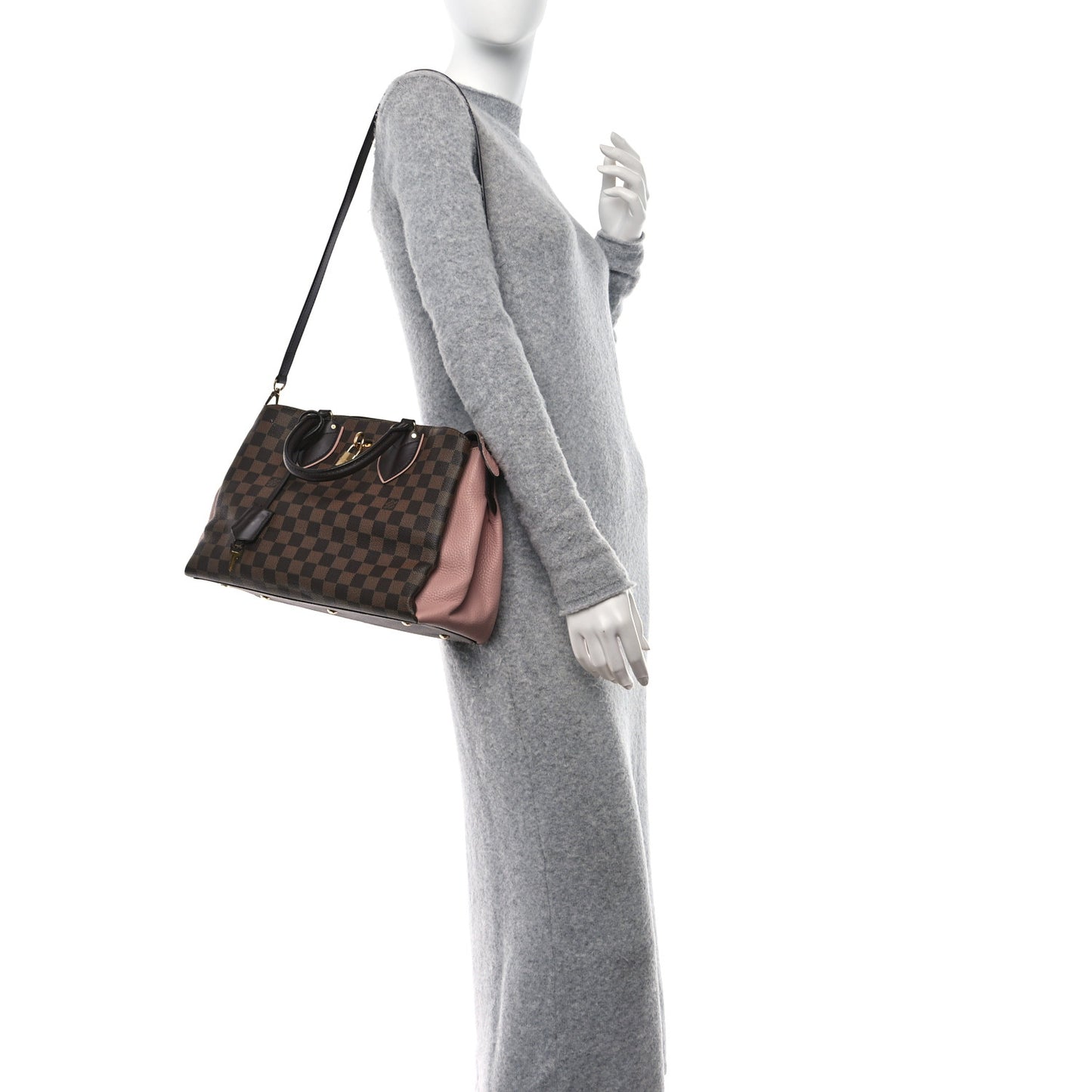 Cuir Taurillon Damier Ebene Normandy Magnolia