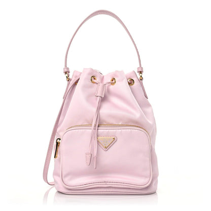 Prada Re-Nylon Saffiano Duet Bucket Crossbody Bag Alabastro 1 of 12