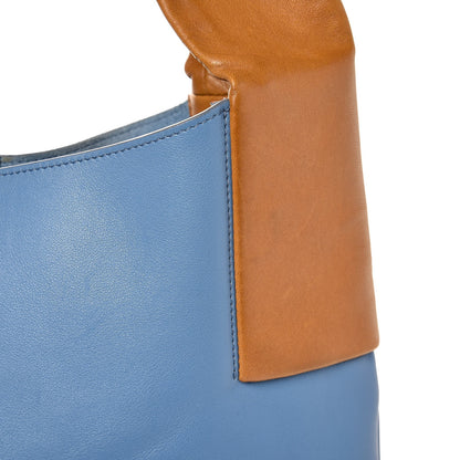 Celine Calfskin Large Ribbon Shoulder Bag Blue 9 of 9