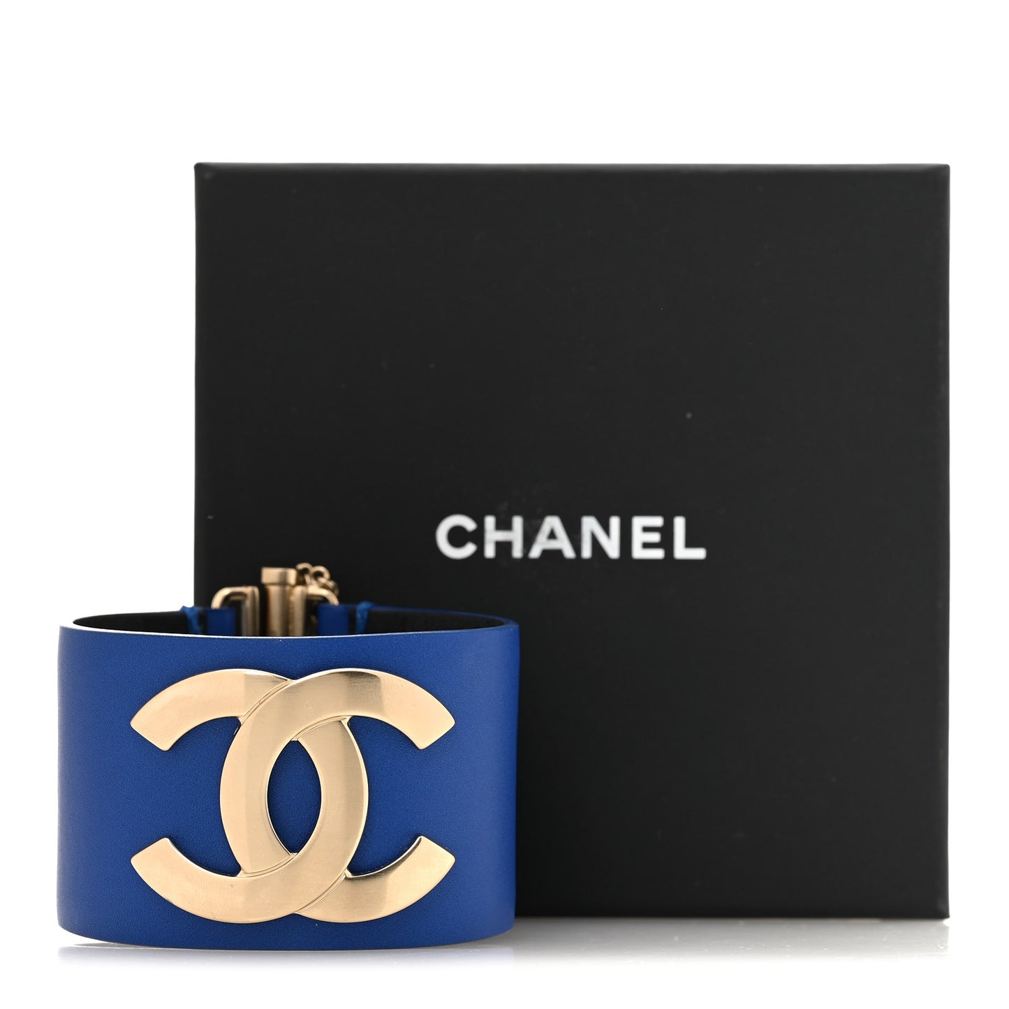 Calfskin CC Wide Cuff M Blue
