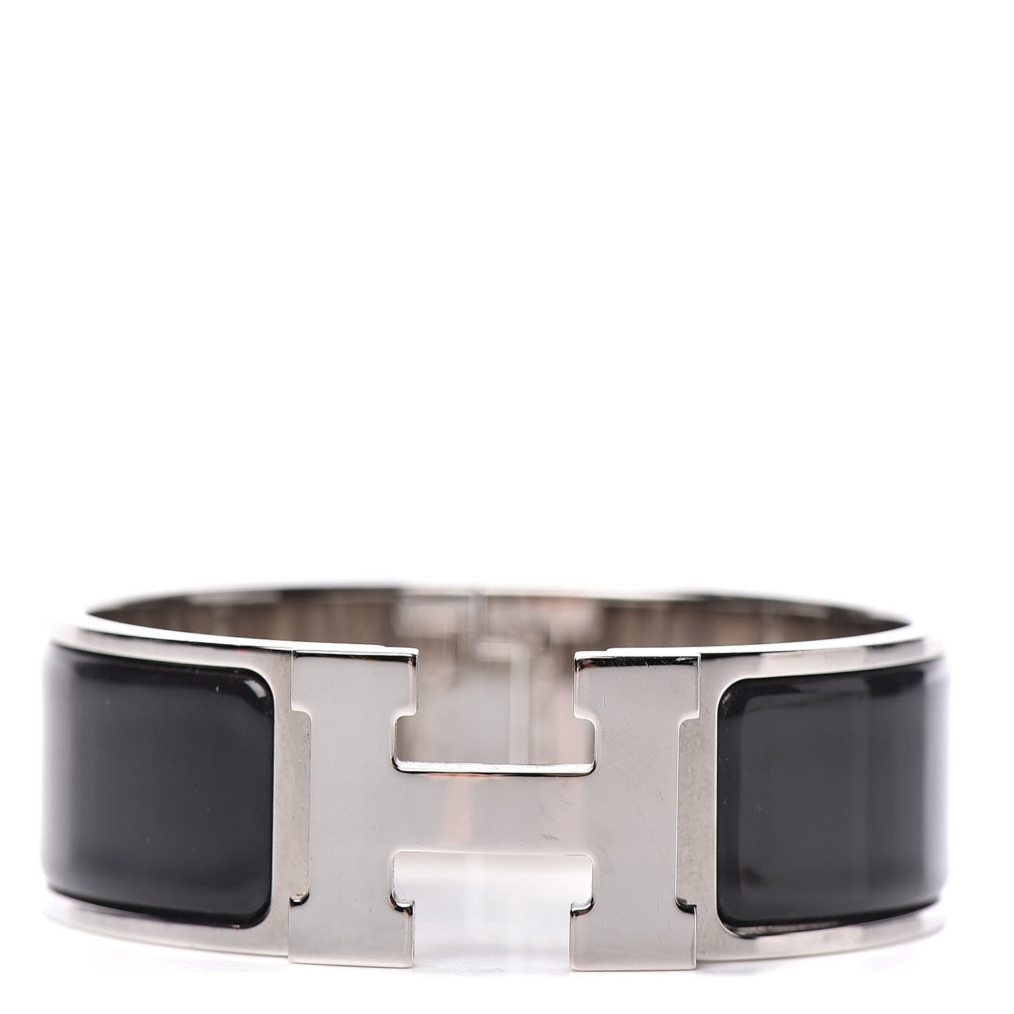 Enamel Wide Clic Clac H Bracelet PM Black