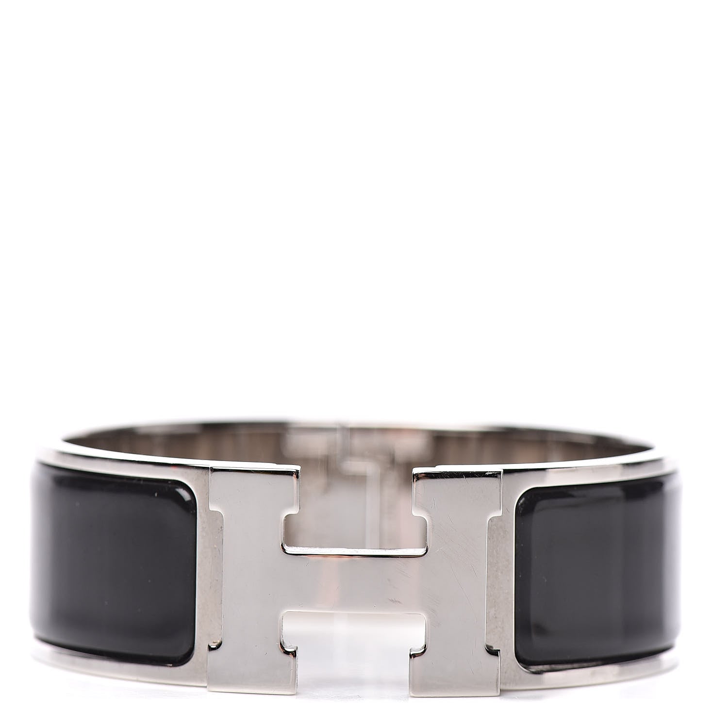 Hermes Enamel Wide Clic Clac H Bracelet PM Black 1 of 7