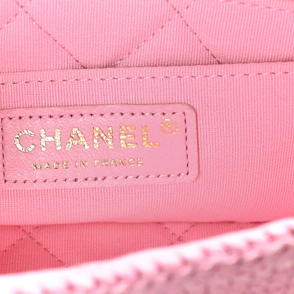 Chanel Raffia Small Dolce Raffia Flap Bag Pink 6 of 11