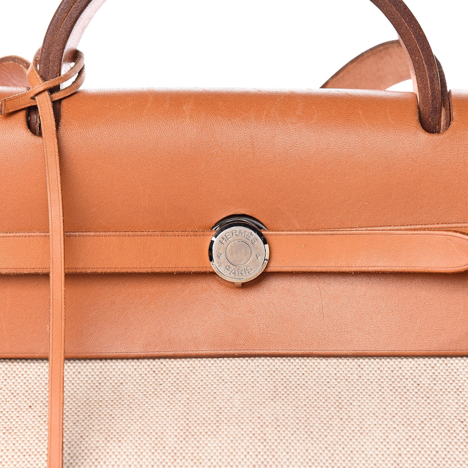 Hermes Toile Vache Calfskin Herbag Cabin Natural 17 of 20