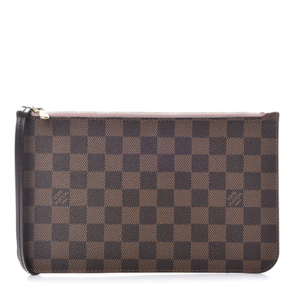Louis Vuitton Damier Ebene Neverfull MM GM Pochette Rose Ballerine 1 of 9