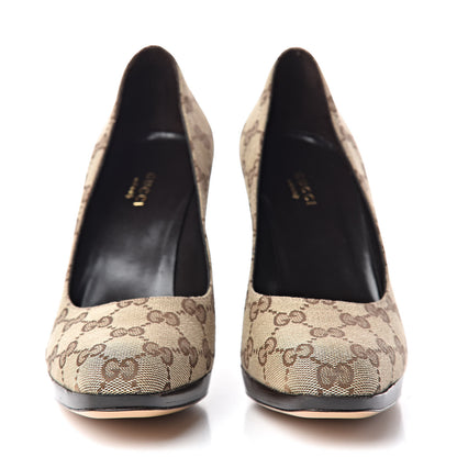 Gucci Monogram Pumps 8 Brown 2 of 12
