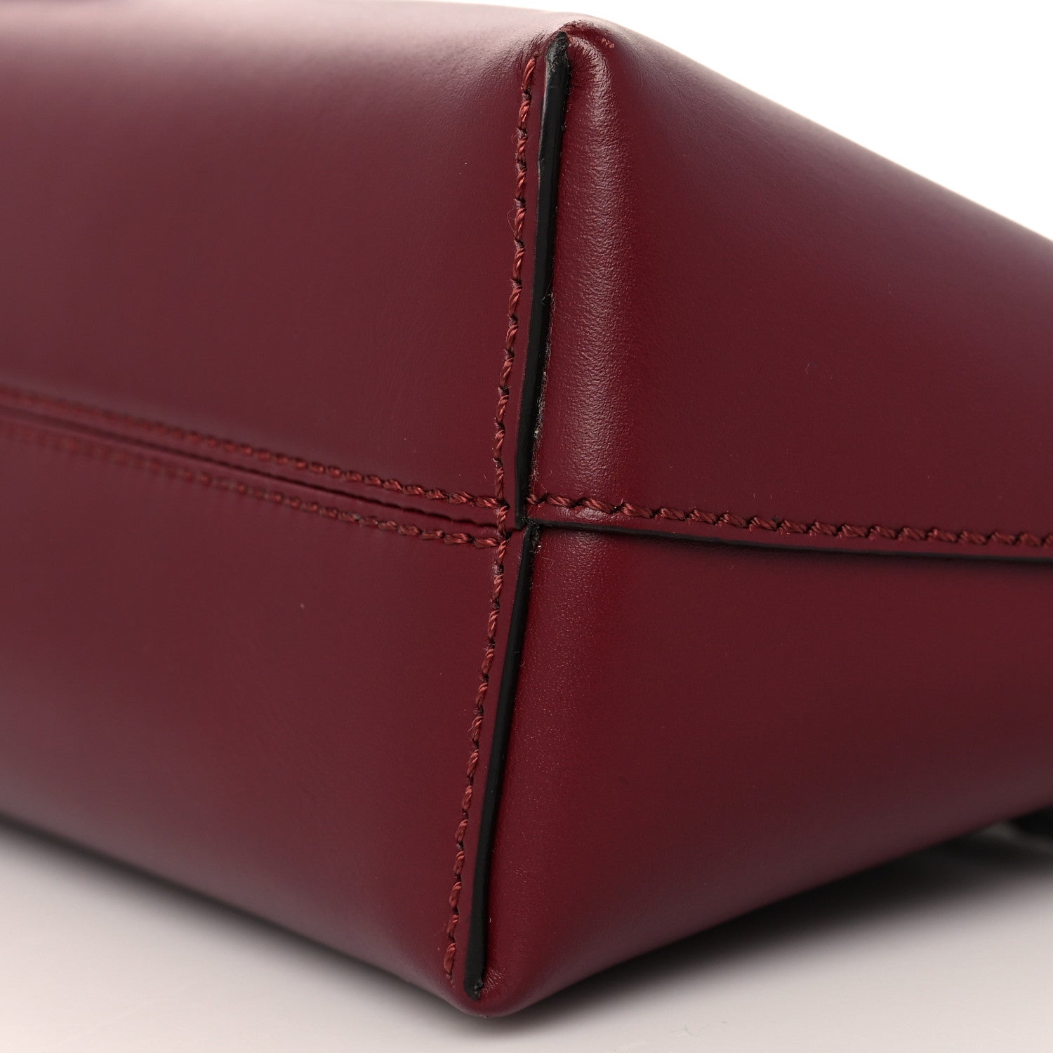 Fendi Vitello King Logo Embossed Mini By The Way Boston Bag Barolo 10 of 10