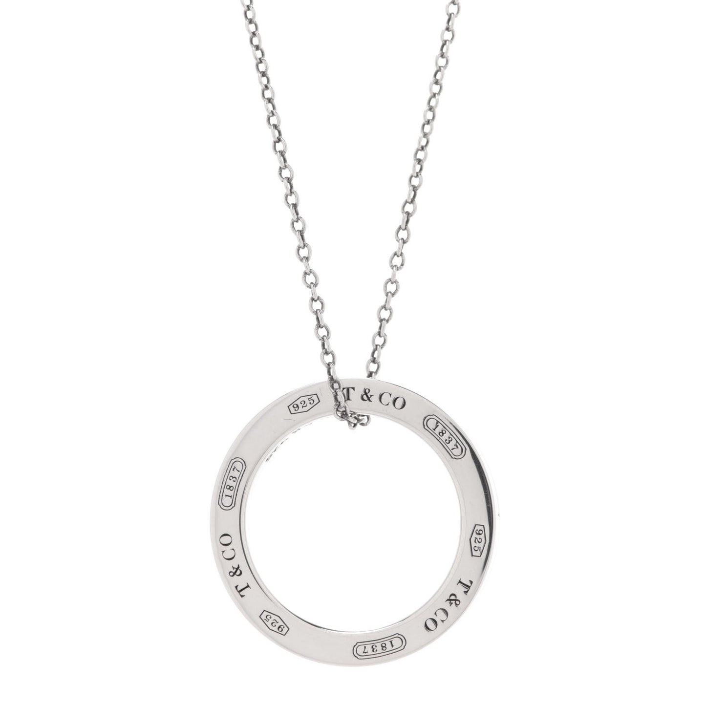 Sterling Silver 1837 Circle Pendant Necklace