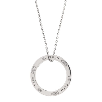 Tiffany Sterling Silver 1837 Circle Pendant Necklace 4 of 7