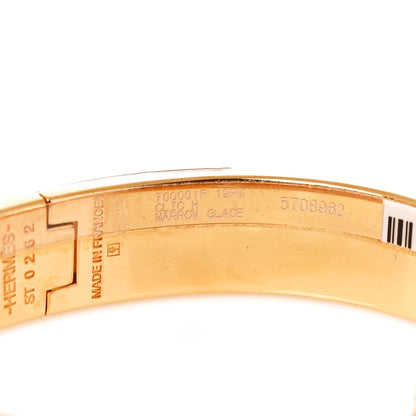 Hermes Enamel Narrow Clic Clac H Bracelet PM Marron Glace 5 of 5