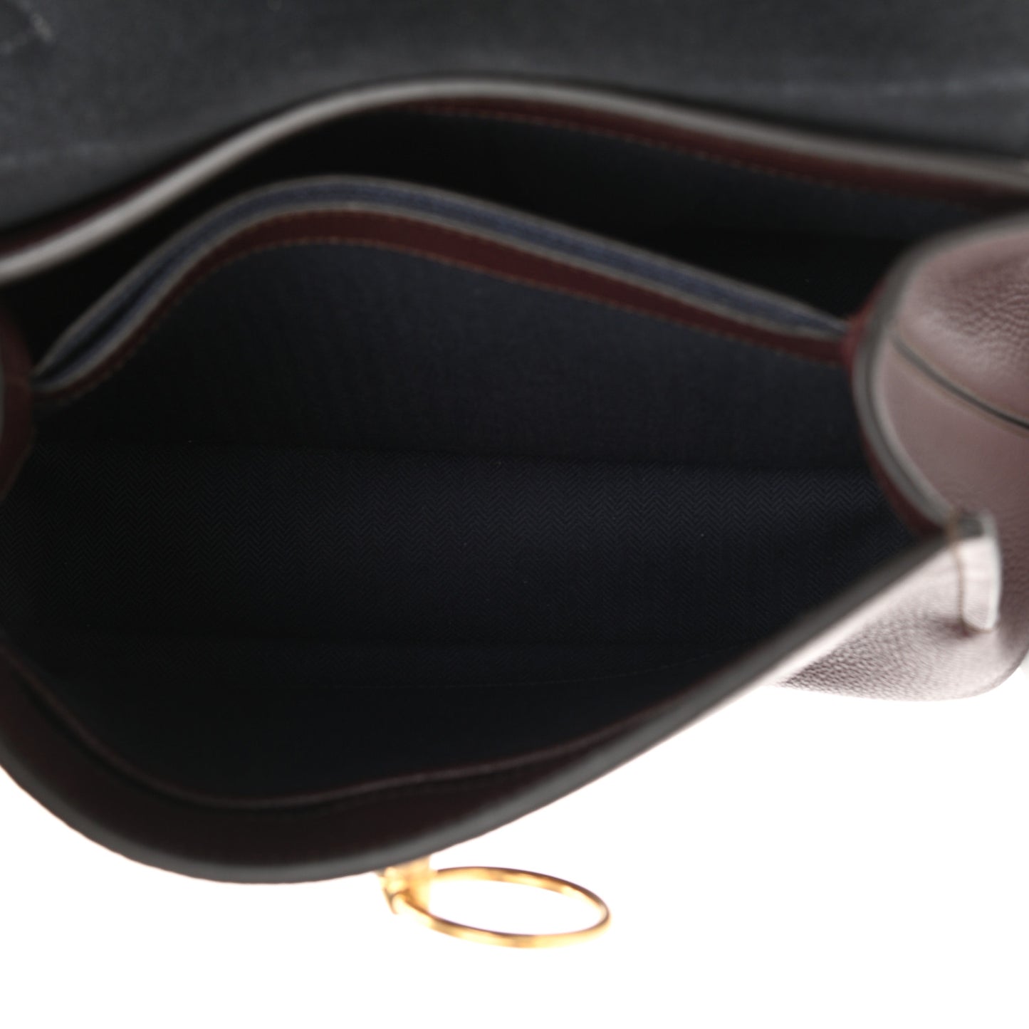 Small Classic Grain Calfskin Mini Seaton Oxblood