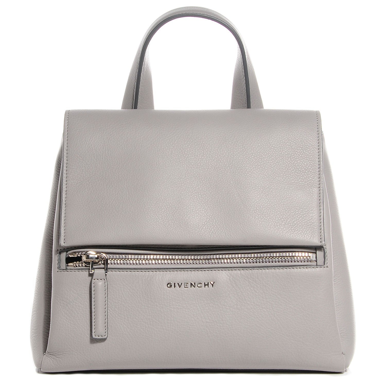 Givenchy Textured Calfskin Small Pandora Pure Flap Bag Pearl Grey 1 of 11