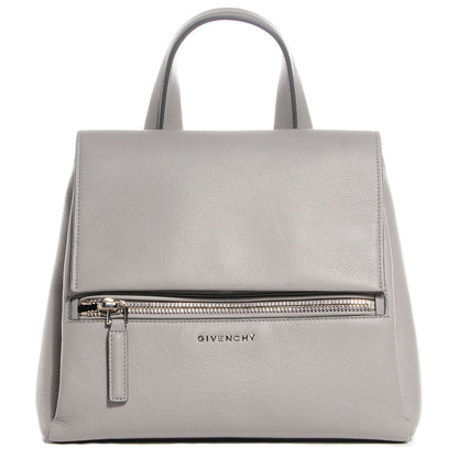 Givenchy Textured Calfskin Small Pandora Pure Flap Bag Pearl Grey 1 of 11
