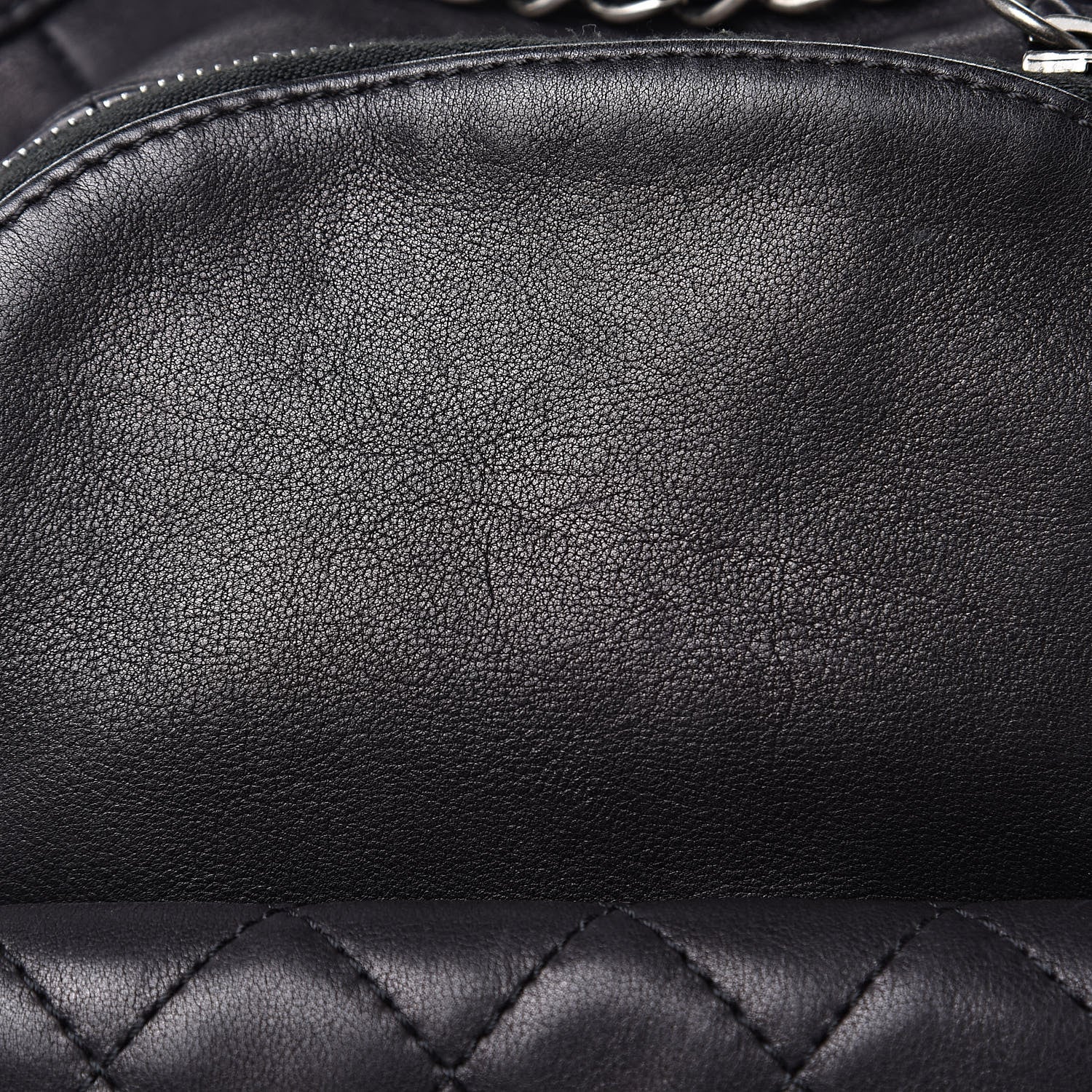 Chanel Lambskin Quilted Drawstring Backpack Black 12 of 16