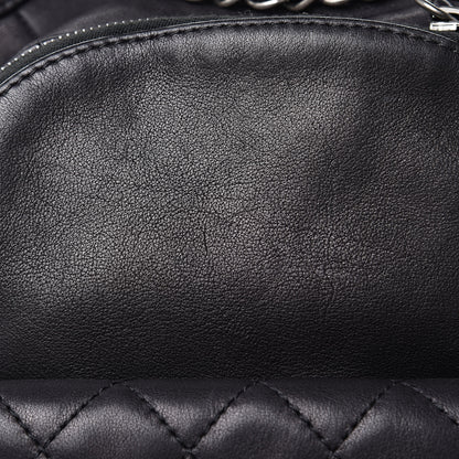 Chanel Lambskin Quilted Drawstring Backpack Black 12 of 16