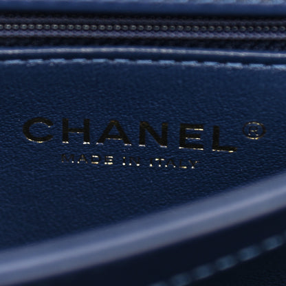Chanel Lambskin Quilted Small Trendy CC Flap Dual Handle Bag Navy 6 of 9