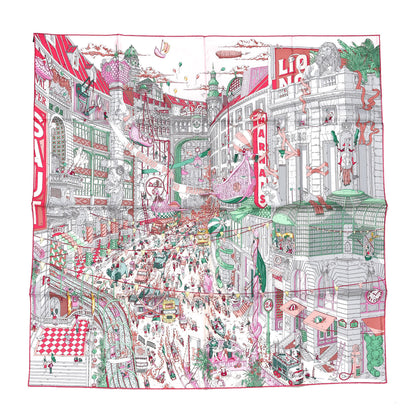 Hermes Silk Le Grand Prix Au Faubourg Scarf 90 1 of 5