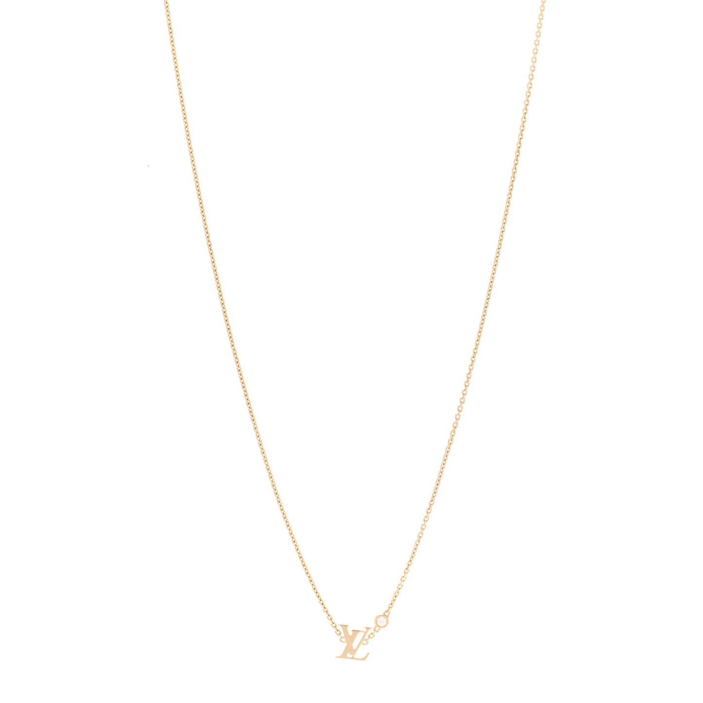 18K Yellow Gold Diamond Idylle Blossom LV Pendant Necklace