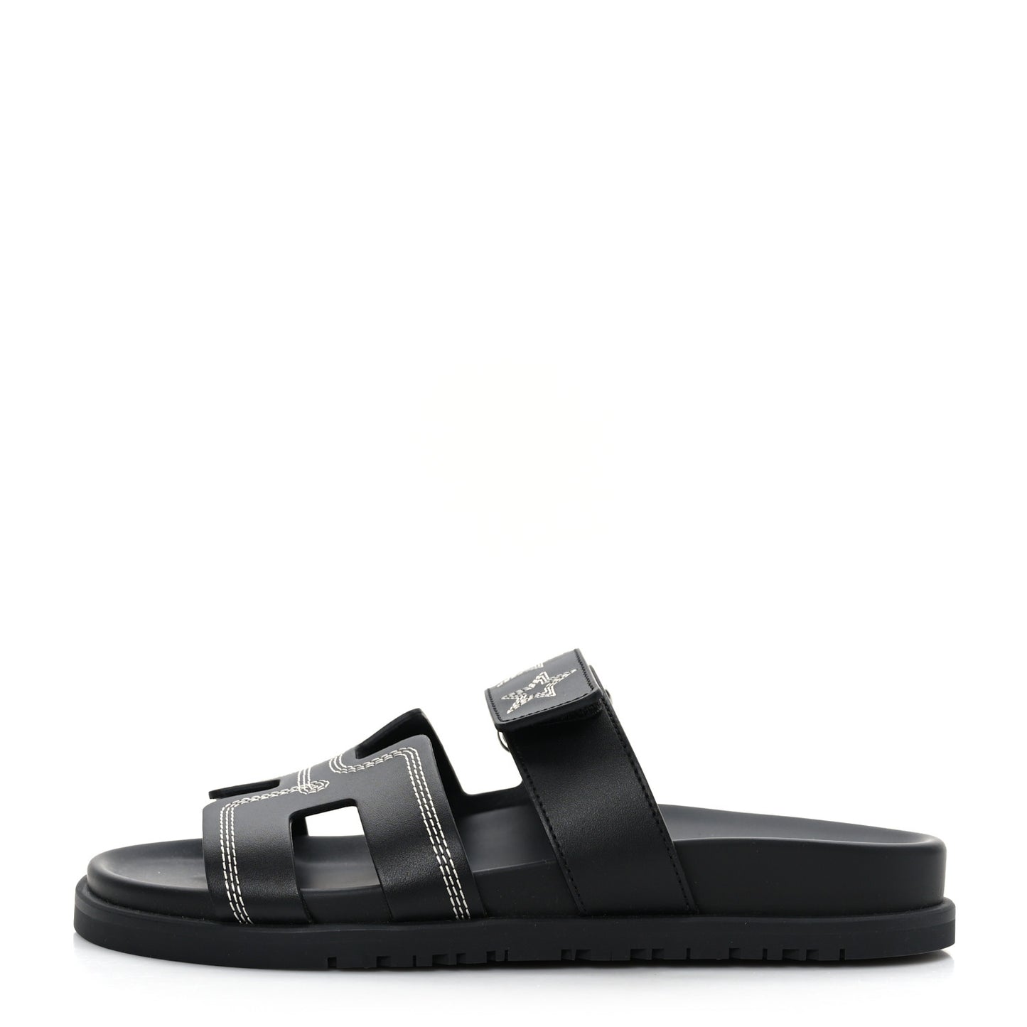 Calfskin Womens Embroidered Chypre Sandals 36.5 Black