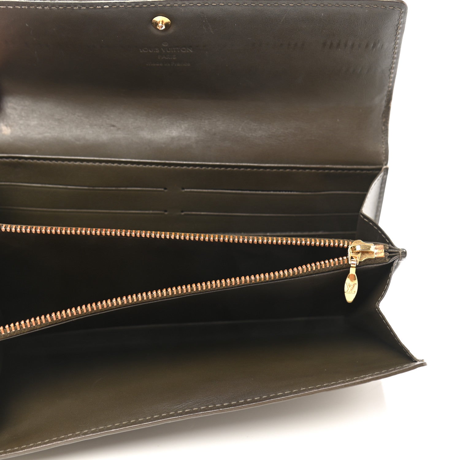 Louis Vuitton Vernis Sarah Wallet Vert Bronze 6 of 10
