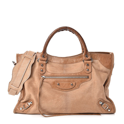 Balenciaga Chevre Pony Hair Classic Silver Hardware City Camel 1 of 13
