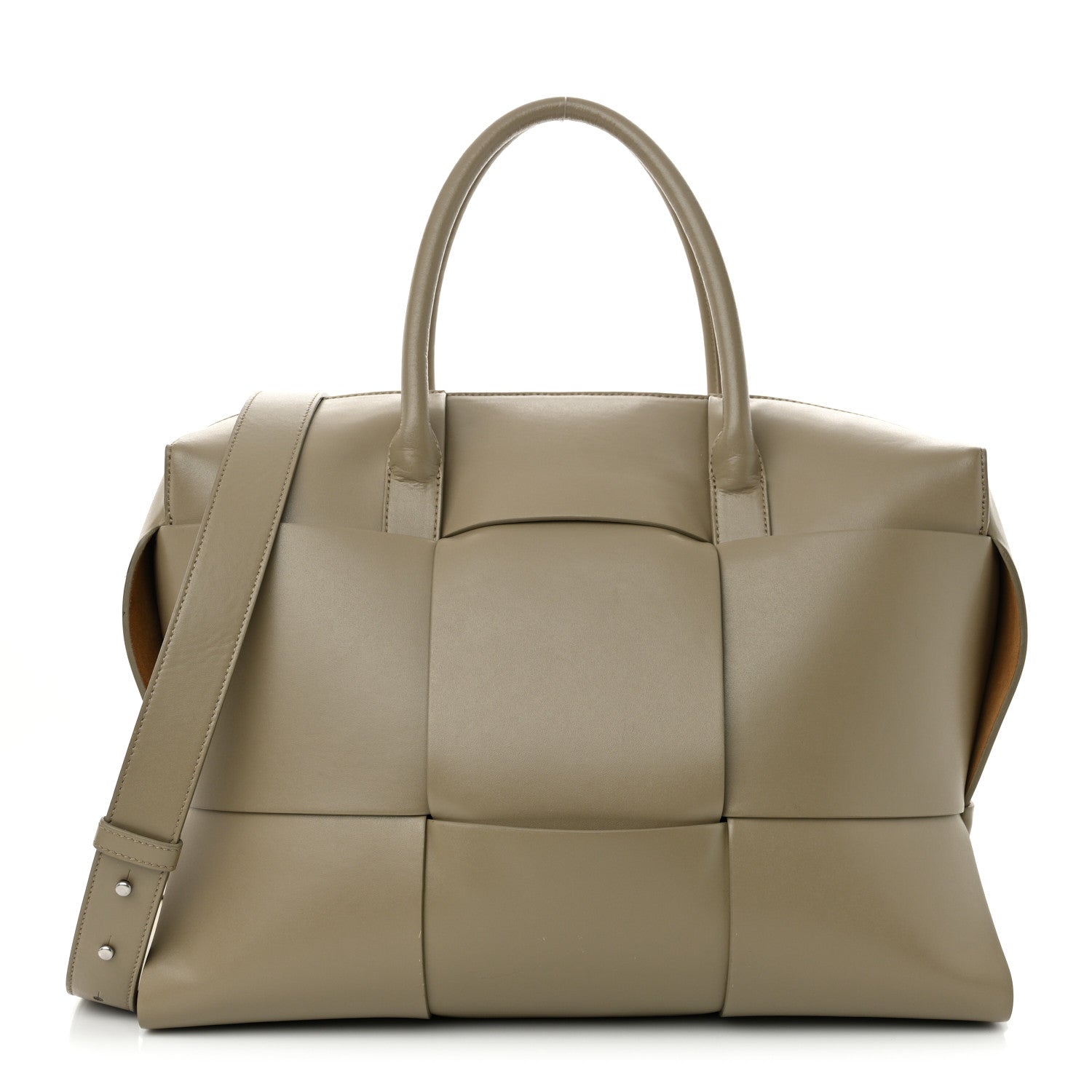 Bottega Veneta Calfskin Maxi Intrecciato Arco Briefcase Porridge 1 of 12