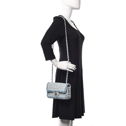 Chanel Tweed Braid Mini Flap Blue White Navy 2 of 11