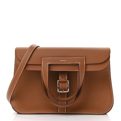Hermes Taurillon Clemence Halzan 31 Gold 3 of 11