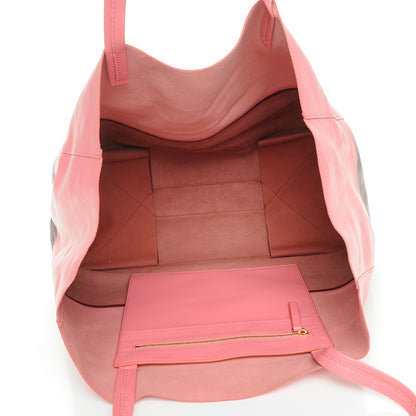Celine Lambskin Horizontal Bi-Color Cabas Pink Rust 5 of 12